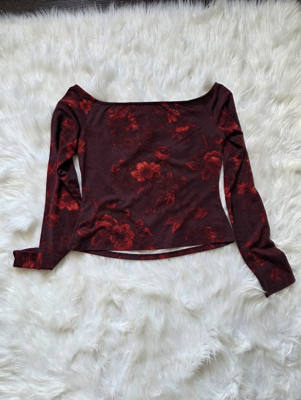Reformation Off the Shoulder Floral Red Top - Picture 3 of 5